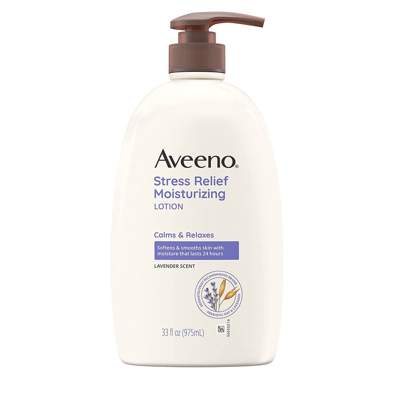 Aveeno Stress Relief Moisturizing Body Lotion with Lavender Scent, Natural Oatmeal to Calm & Relax