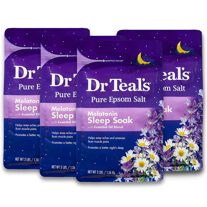 Dr Teal's Pure Epsom Salt, Melatonin Sleep Soak With Essential Oil Blend