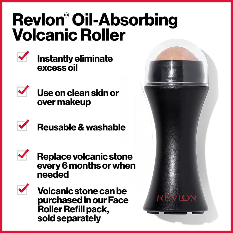 Face Roller by Revlon, Oily Skin Control for Face Makeup, Oil Absorbing