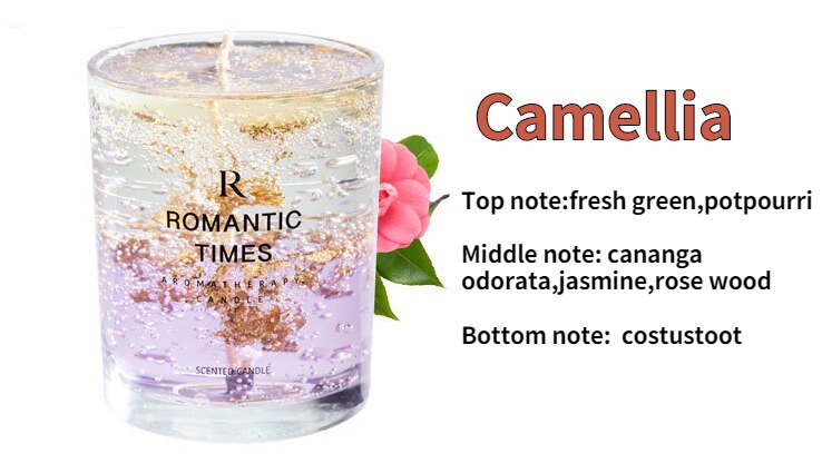 Clear Transparent Scented Candles Handmade Flower Jelly Wax Fragrance Candle Luxury Glass Aromatherapy Christmas Valentine Gifts