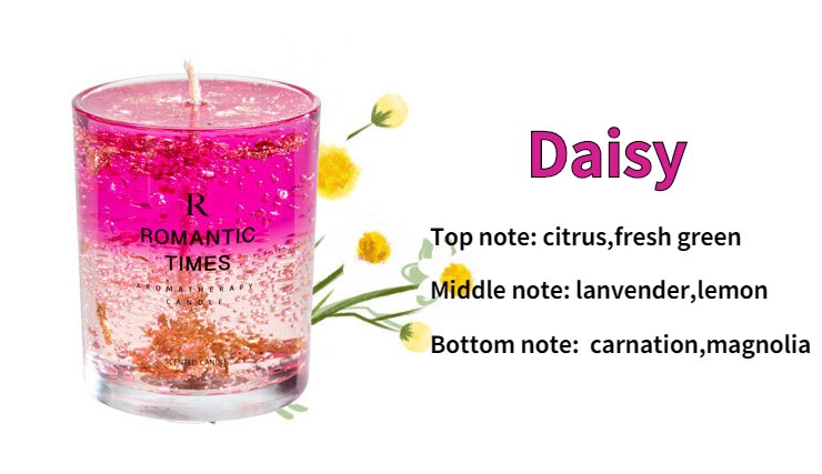 Clear Transparent Scented Candles Handmade Flower Jelly Wax Fragrance Candle Luxury Glass Aromatherapy Christmas Valentine Gifts