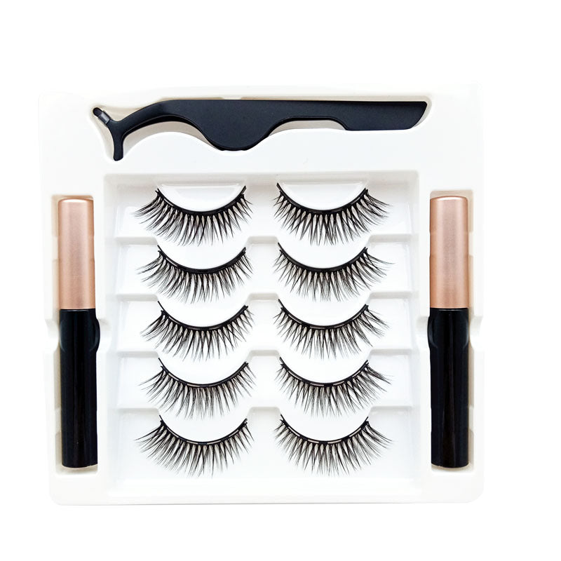 Five Pairs Set Eyeliner False Eyelashes - WarmEssence Essentials