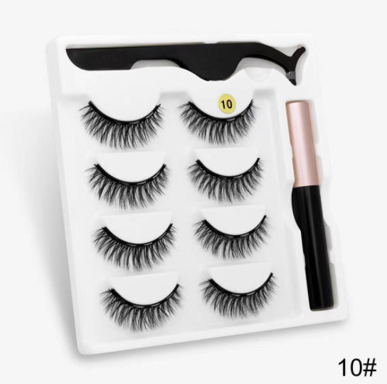 Four Pairs Of Magnetic False Eyelashes Set - WarmEssence Essentials