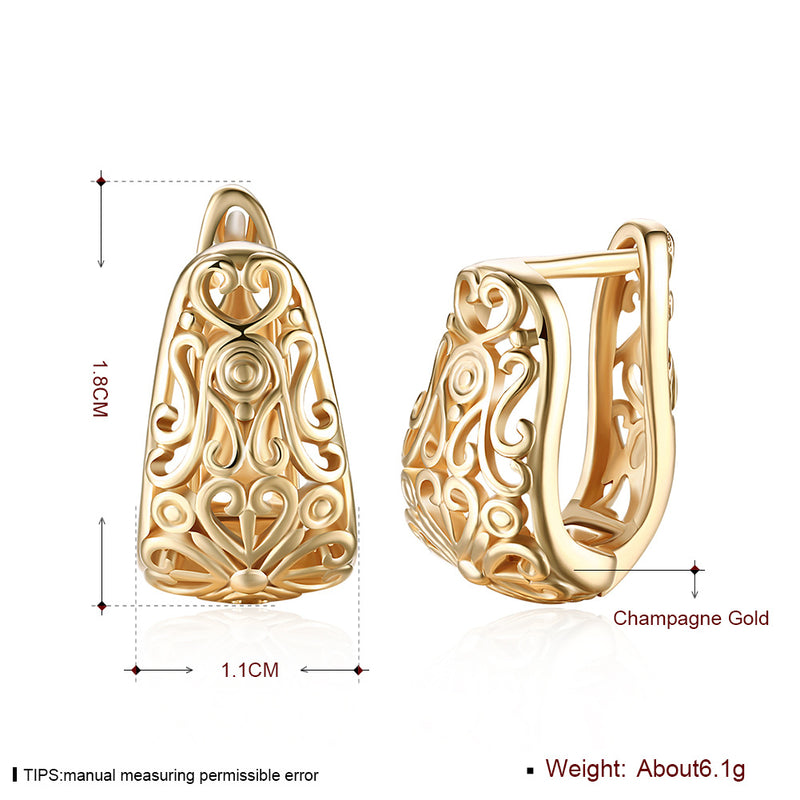 Best Seller In Europe And America Pattern Hollow Stud Earrings Ornament