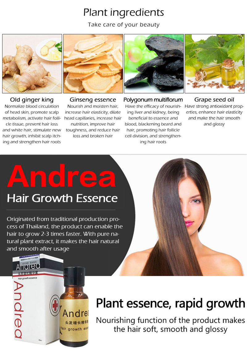 Hair Growth Essence Anti Hair Loss Liquid 20ml Dense Hair Andrea Hairstyle Keratin Hair Care Styling Products Sunburst