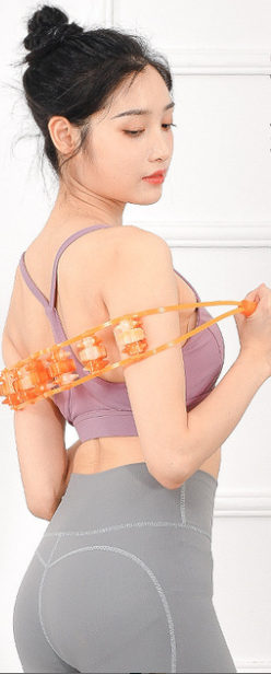 Roller-type Back-pulling Massager For Relaxing Abdomen Waist And Legs