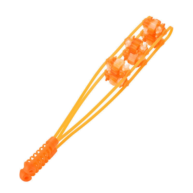 Roller-type Back-pulling Massager For Relaxing Abdomen Waist And Legs