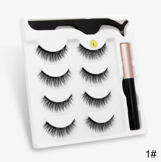 Four Pairs Of Magnetic False Eyelashes Set - WarmEssence Essentials