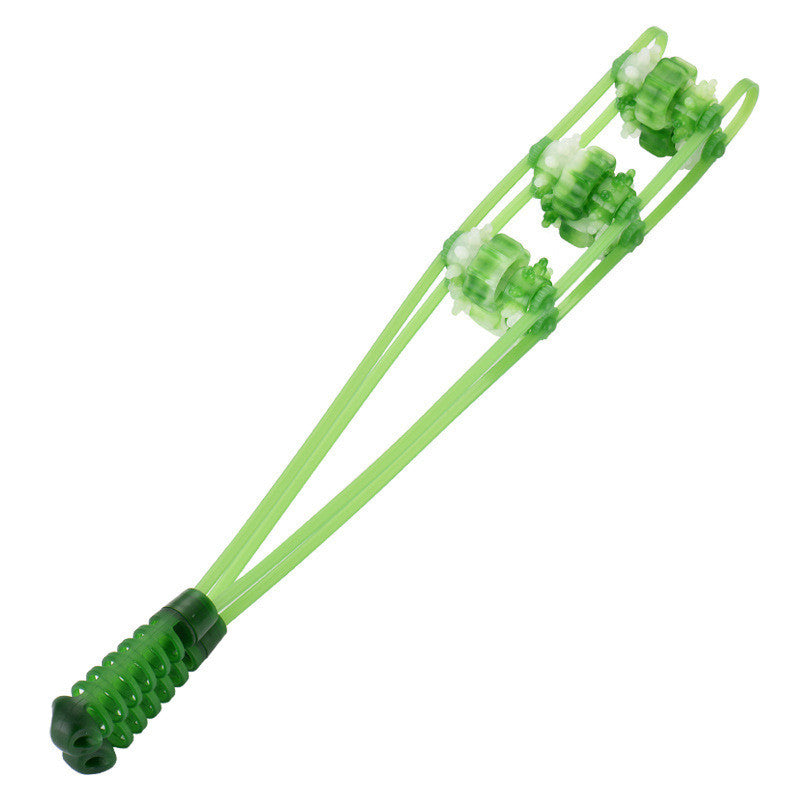 Roller-type Back-pulling Massager For Relaxing Abdomen Waist And Legs